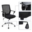 SONGMICS hálós irodai szék , irodai forgószék, állítható magasságú, fekete
