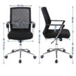 SONGMICS hálós irodai szék , irodai forgószék, állítható magasságú, fekete
