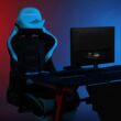 Kép 3/10 - SONGMICS Gaming szék lábtartóval