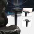 Kép 6/8 - SONGMICS Gaming szék, állítható magasságú versenyszék