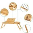 Állítható bambusz asztal
