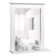Kép 4/7 - VASAGLE fürdőszoba tükör, 46 x 12 x 55 cm, matt fehér