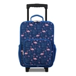 Kép 1/10 - BONTOUR Vászon Gyermekbőrönd 2 Kerékkel, Flamingó Mintával