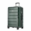BONTOUR “SPINNER” 3 db-os Bőrönd Szett, Duplakerekes Gurulós bőrönd TSA zárral, Zöld