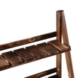 Növénylépcsők, Virágpolc 3 lépcsős 80 x 37 x 93 cm, fenyőfa Sötétbarna