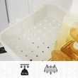 3 szintes kerekeken guruló tároló polc, fogantyúval, fehér színben