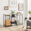 Fém polc, 3 szintes polc, bővíthető, állítható polcok, ipari design, fekete