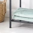 Fém polc, 3 szintes polc, bővíthető, állítható polcok, ipari design, fekete
