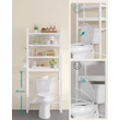 WC feletti tároló, 4 szintes, helytakarékos, egyszerű összeszerelés, fehér