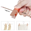 Fém ruhaakasztó 31 cm 2 csúszásmentes klipsz, 10 darabos csomagban, rosegold