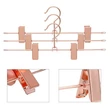 Fém ruhaakasztó 31 cm 2 csúszásmentes klipsz, 10 darabos csomagban, rosegold