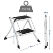 2 lépcsős létra max. Terhelhetőség 150 kg-ig