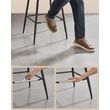 Bárszék 2 db-os szett ergonomikus háttámlával, ülésmagasság 62 cm, tintafekete