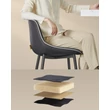 Bárszék 2 db-os szett ergonomikus háttámlával, ülésmagasság 62 cm, tintafekete