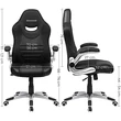 irodai szék, ergonomikus forgószék, felhajtható karfás, fekete