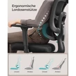 Irodai szék, ergonomikus szék magas háttámlával, fekete