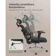 Irodai szék, ergonomikus szék magas háttámlával, fekete