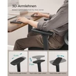 Irodai szék, ergonomikus szék magas háttámlával, fekete