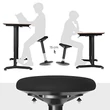 Ergonomikus irodai munkaszék 360°-ban állítható forgószék, fekete