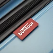 BONTOUR “Wave” 3 db-os Duplakerekes Bőrönd Szett, TSA zárral, jégkék