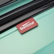 BONTOUR “Wave” 3 db-os Duplakerekes Bőrönd Szett, TSA zárral, púderzöld