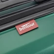 BONTOUR “WAVE” közepes Duplakerekes Gurulós bőrönd, Dzsungelzöld, M méretű