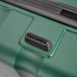BONTOUR “WAVE” közepes Duplakerekes Gurulós bőrönd, Dzsungelzöld, M méretű