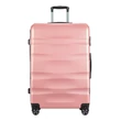 BONTOUR “Wave” Nagy Duplakerekes Gurulós bőrönd számzárral, Rose Gold, L méretű