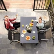 4 darabos összecsukható kerti székkészlet, 8-szögben dönthető háttámlával, max. Székenként 150 kg teherbírás, fekete
