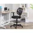 Ergonomikus irodai szék kartámaszokkal, magas forgó szék, Fekete Outlet