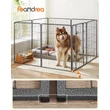 Kutya kennel, kutyaketrec 77x 100cm, kültéri kisállat kifutó, fekete Outlet