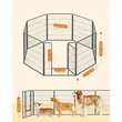 Kutya kennel, kutyaketrec 77x 100cm, kültéri kisállat kifutó, fekete Outlet