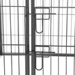 Kutya kennel, kutyaketrec ,4 részes szobakennel, szürke