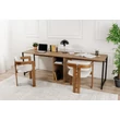 Íróasztal Twin Study Desk - Atlantic Pine, Fekete