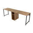 Íróasztal Twin Study Desk - Atlantic Pine, Fekete