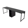 Íróasztal Twin Study Desk - Antracit, Fekete
