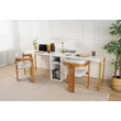Íróasztal Twin Study Desk - Fehér, Arany