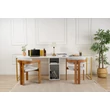 Íróasztal Twin Study Desk - Fehér, Arany