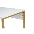 Íróasztal Twin Study Desk - Fehér, Arany