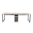 Íróasztal Twin Study Desk - Freesia Marble, Fekete