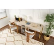 Íróasztal Twin Study Desk - Travertine, Arany