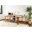 Íróasztal Twin Study Desk - Travertine, Arany