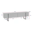 TV szekrény Serenity - Fressia Marble, Fekete