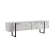 TV szekrény Serenity - Fressia Marble, Fekete