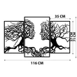 Fém fali dekoráció, Love Tree