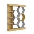 könyvespolc Sueno - White, Oak
