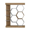 könyvespolc Sueno - White, Walnut