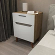 Éjjeliszekrény Losso - White, Oak