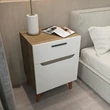 Éjjeliszekrény Losso - White, Oak
