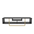 TV szekrény Asal 150 - Black, Gold
